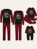 Pijama fofo com estampa de chapéu de Natal para família combinando