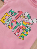 Easter Bunny Letter Printed Romper - Bebehanna