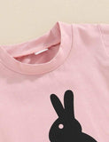 Easter Bunny Printed T-Shirt+Floral Shorts - Bebehanna