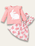 Easter Bunny Top + Suspender Skirt Set - Bebehanna