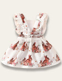 Easter Sleeveless Bunny Print Dress - Bebehanna