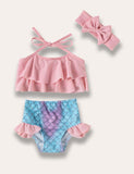 Fish Scale Split Swimsuit - Bebehanna