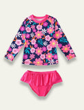 Floral Long-sleeved Swimsuit - Bebehanna