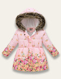 Floral Print Cotton Coat