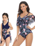 Flower Printed Tulle Family Matching Swim Suit - Bebehanna