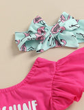 Flying Sleeve Flamingo Swimsuit - Bebehanna