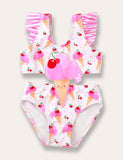 Fruit Appliqué One Piece Swimsuit - Bebehanna