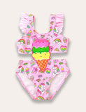 Fruit Appliqué One Piece Swimsuit - Bebehanna