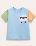 Fun Sheep Appliqué T-shirt - Bebehanna