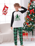 Green Plaid Christmas Tree Printed Family Matching Pajamas - Mini Taylor