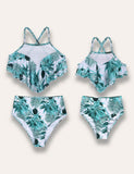 Leaf Printed Family Matching Swim Suit - Bebehanna