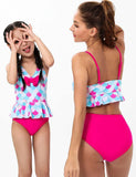 Mermaid Bow High Waisted Family Matching Swim Suit - Bebehanna