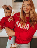 Mom and Me Letter Printed Sweatshirt