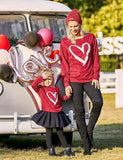 Mom and Me Valentine's Day Heart Printed Sweatshirt - Bebehanna