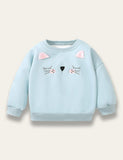 Mouse Embroidered Fleece Sweater - Bebehanna