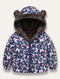 Multicolor Printed Fleece Coat - Bebehanna