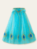 Summer Clearance - Mom&me Peacock Appliqué Long Dress