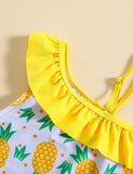 Pineapple Print Split Swimsuit - Bebehanna