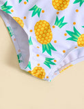 Pineapple Print Split Swimsuit - Bebehanna