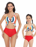 Rainbow Stripe Family Matching Swim Suit