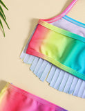 Rainbow Tassel Split Swimsuit - Bebehanna