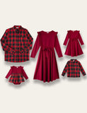 Red Plaid Family Matching Dress - Bebehanna