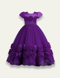 Rose Fluffy Party Dress - Bebehanna