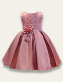 Solid Color Satin Princess Party Dress - Bebehanna