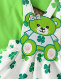 St. Patrick's Day Bear Embroidered Suspender Skirt Set - Bebehanna