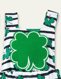 St. Patrick's Day Clover Appliqué Romper Set - Bebehanna