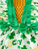 St. Patrick's Day Letter Printed Romper+Lucky Strap Dress - Bebehanna