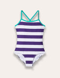 Striped One-piece Swimsuit - Bebehanna