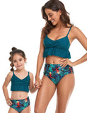 Tropical Parrot Printed Family Matching Swim Suit