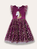 Unicorn Appliqué Tulle Dress - Bebehanna