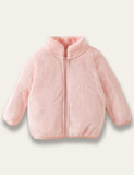 Winter Solid Color Plush Coat - Bebehanna