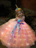 Unicorn Light Up Princess Dress UPORPOR - Bebehanna