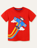 Camiseta estampada de avião