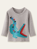 Alligator Printed Long Sleeve T-shirt - Bebehanna