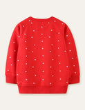 Alpaca Appliqué Polka Dot Sweatshirt - Bebehanna