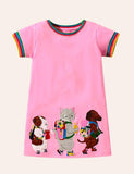 Animal Friends Appliqué Dress