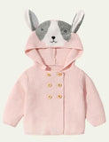 Animal-Shaped Knitted Hooded Jacket - Bebehanna