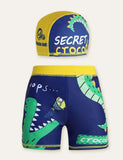 Animal Swimming Shorts + Swimming Cap - Bebehanna