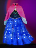 Anna Light up Princess Costumes Party Dress Up for Girls - Uporpor - Bebehanna