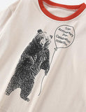 Balloon and Bear Printed Long-Sleeved T-shirt - Bebehanna