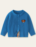 Bear Embroidery Sweater Cardigan - Bebehanna