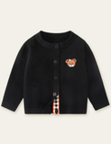 Bear Embroidery Sweater Cardigan - Bebehanna