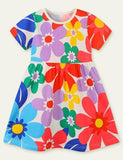 Vestido em jersey com estampa floral