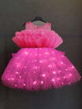 Brabei Princess Tulle Party LED Dress Hot Pink - Bebehanna