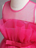 Brabei Princess Tulle Party LED Dress Hot Pink - Bebehanna