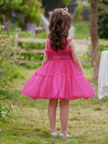 Brabei Princess Tulle Party LED Dress Hot Pink - Bebehanna